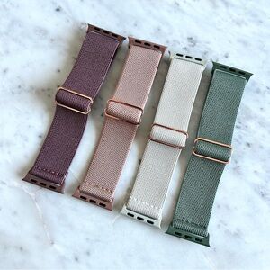 Apple Watch Compatible Watch Bands,set 4, women’s/men’s Purple Pink Cream Green